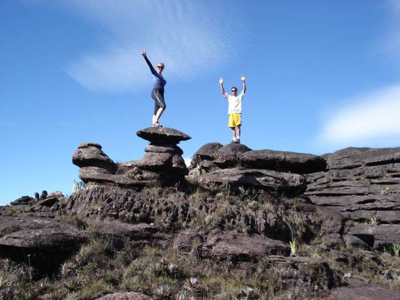 Estranhas formações rochosas no topo do Monte Roraima, na  Venezuela, em 2007